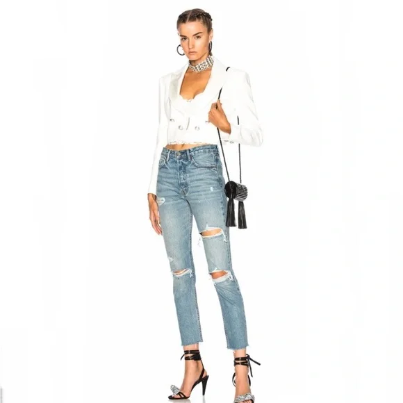 NWT GRLFRND Karolina High Rise Skinny Jeans in A Little More Love 23 - Picture 4 of 15